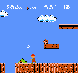 Super Mario Bros. World 1-1: Goombas from the sky!